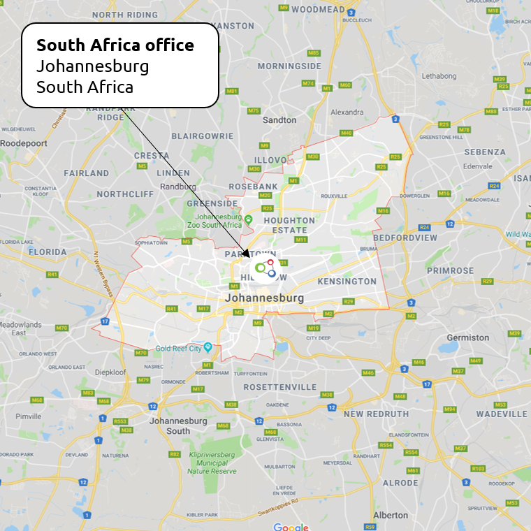 South Africa office location map Switch Media